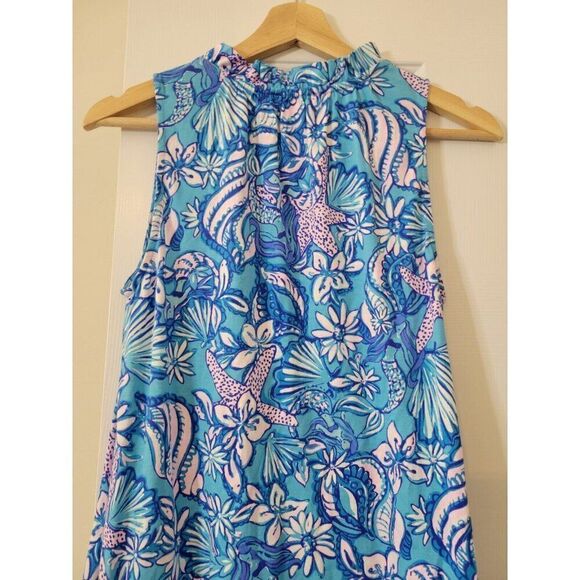 Lilly Pulitzer Malone Shell Print Sleeveless Cotton Shift Dress S $118 - Picture 8 of 9